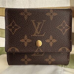 Vintage Louis Vuitton Brown and Tan Monogram Wallet
